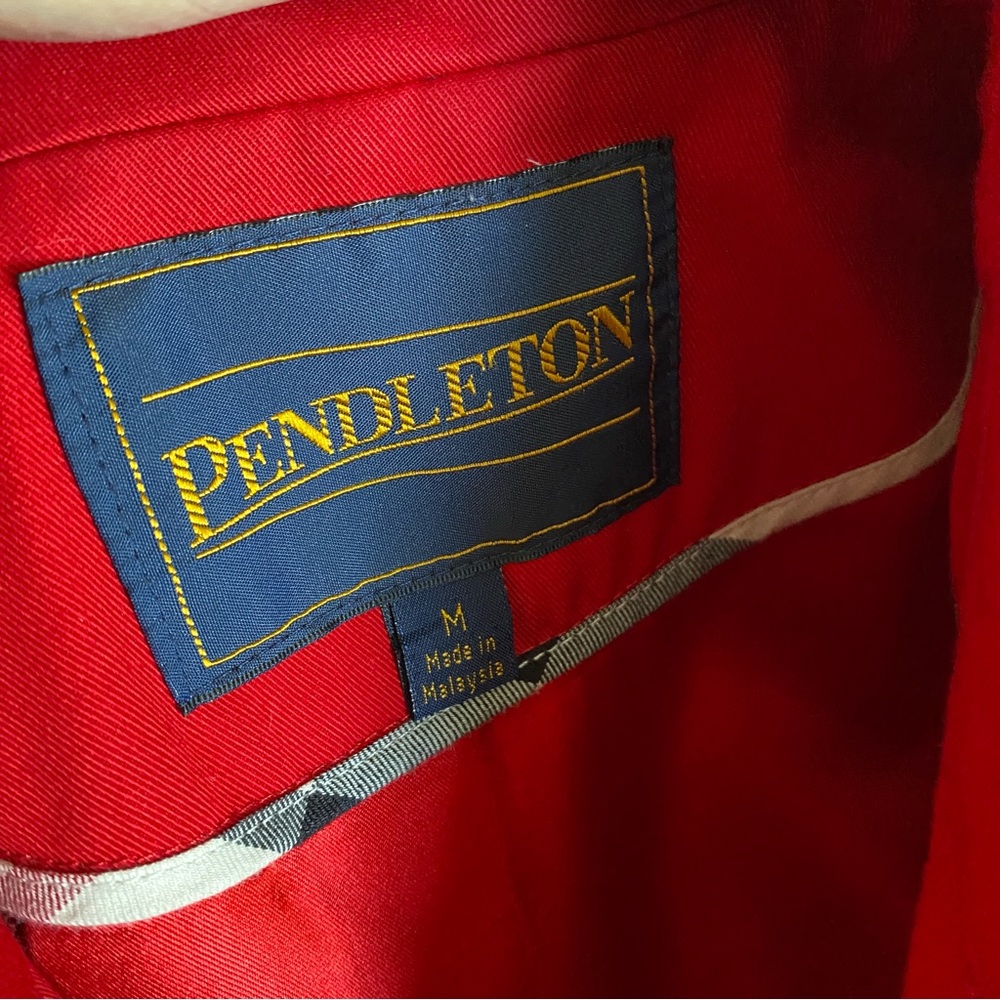 Pendleton Lightweight Long Blazer Jacket Red Size… - image 7
